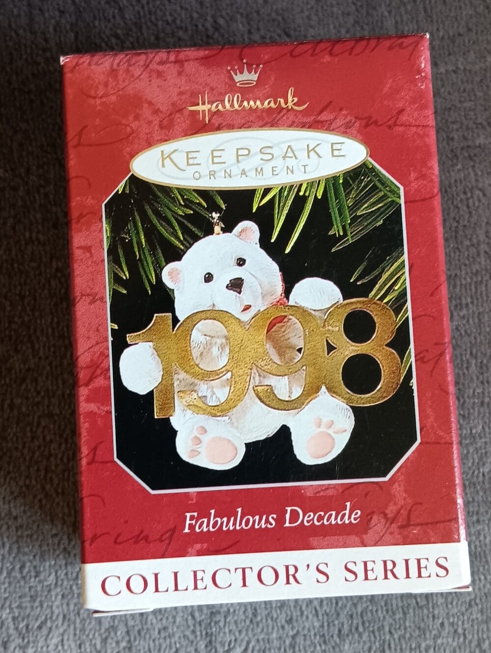 90s Kids Christmas Tree Ornament Hallmark Polar Bear Holiday Keepsake 1998 VTG - Picture 4 of 8
